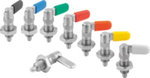 Cam-action indexing plungers with stop, stainless steel