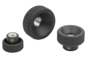 Knurled nuts plastic, antistatic