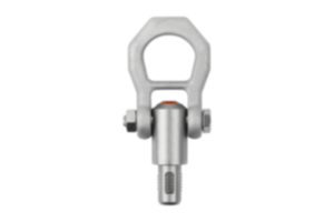 Threaded hoist pin, self-locking, stainless steel