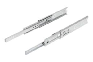 Steel telescopic slides for side mounting, full extension, load capacity up to 68 kg