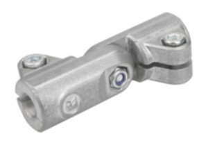 Tube clamps, swivel, aluminium