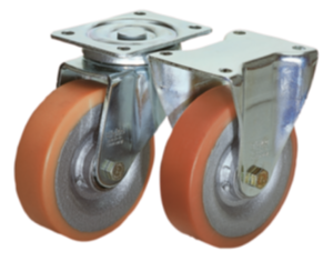 Swivel and fixed castors heavy-duty version