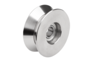 Guide rollers, steel, V-form Guide rollers, steel, V-form