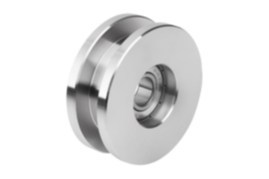 Guide rollers, steel with flange both sides Guide rollers, steel with flange both sides