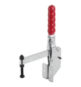 Toggle clamps vertical with angled foot and full holding arm