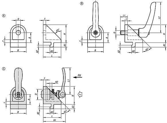 Clamping angles Type I